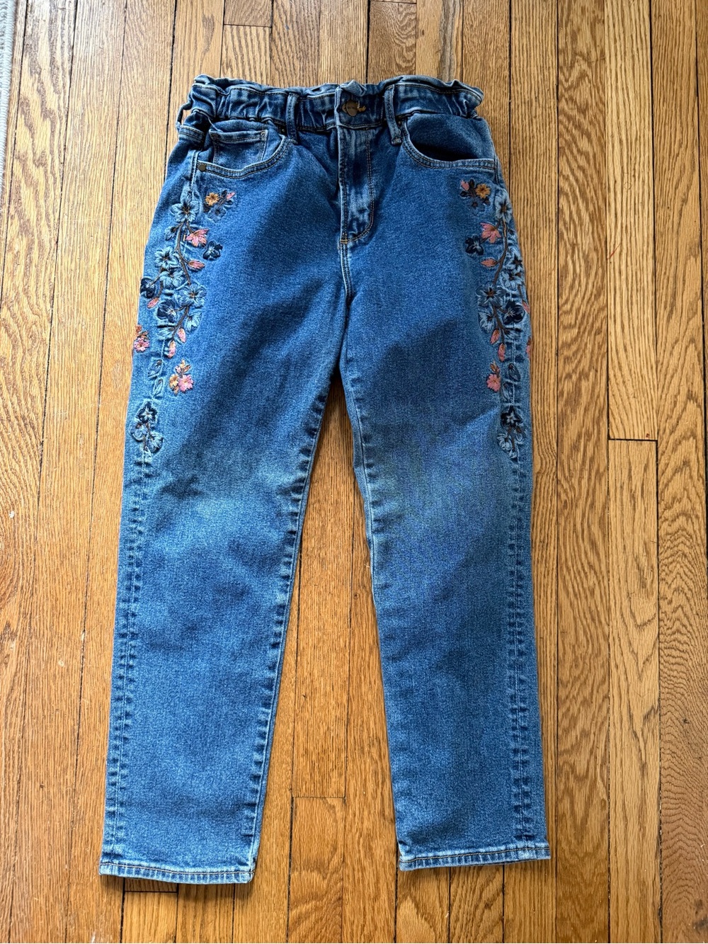 Driftwood “Elon” Floral Embroidered Jeans - Size 27